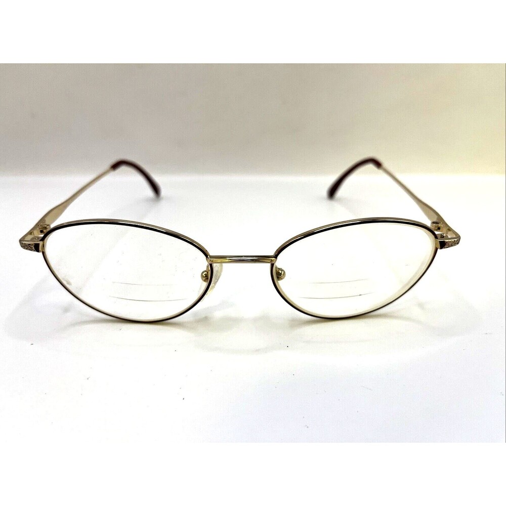 Laura Ashley Eyeglasses Joanna Claret Gold Designer Frames Only  Brown 53-18-140
